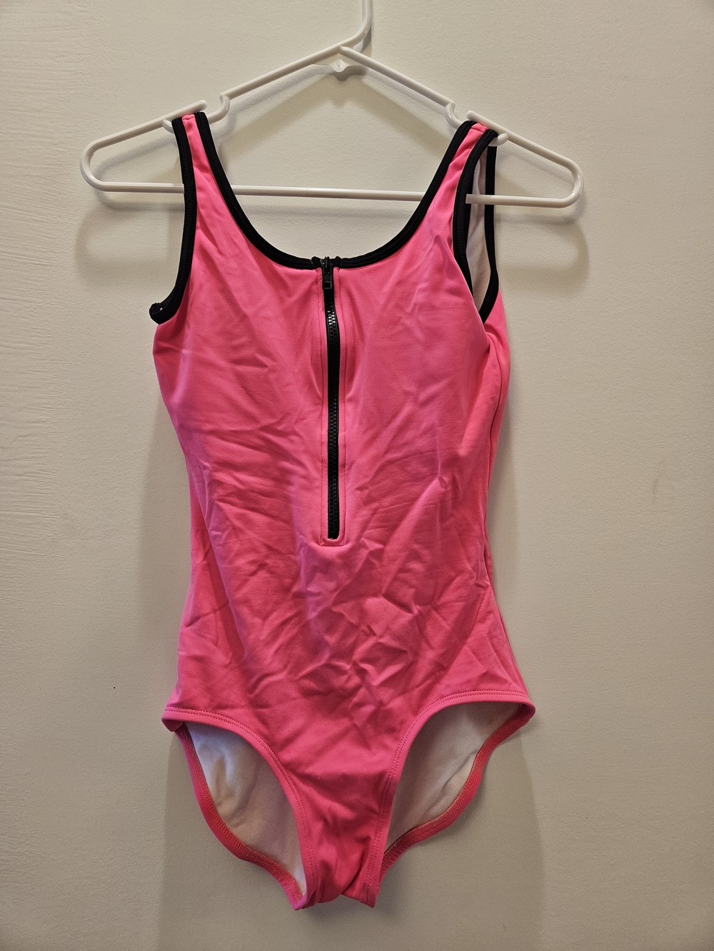 Lime Ricki Pink Front-Zip One-Piece Swimsuit